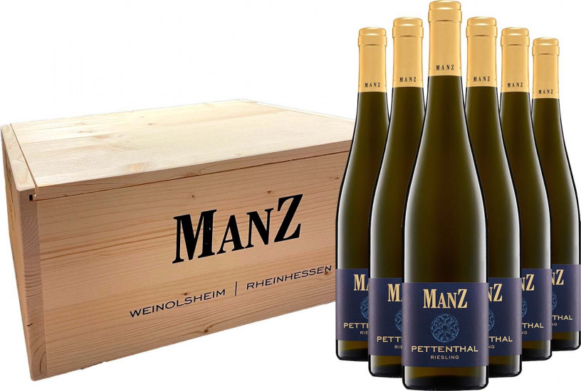 6 Premium Rieslinge in der Holzkiste - Weingut Manz