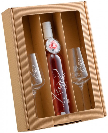 2021 Singender Wein für den Liebsten mit zwei Küssler-Gläsern rosé trocken - Winzerhof Küssler