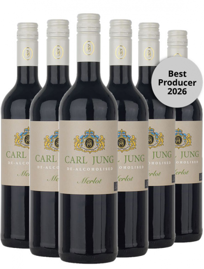 Merlot Entalkoholisierter Wein BIO (6 Flaschen) Bio - Carl Jung