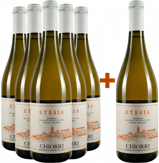5+1 Paket Etesia Pinot Grigio Umbria IGP - Chiorri