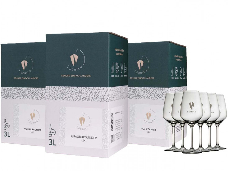 BURGUNDER BIB PACKAGE + 6 Gläser - SCHILD.WEIN