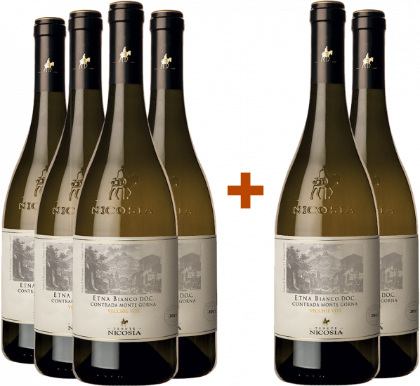 4+2 Paket Cru Monte Gorna Vecchie Viti Bianco Etna DOC - Cantine Nicosia