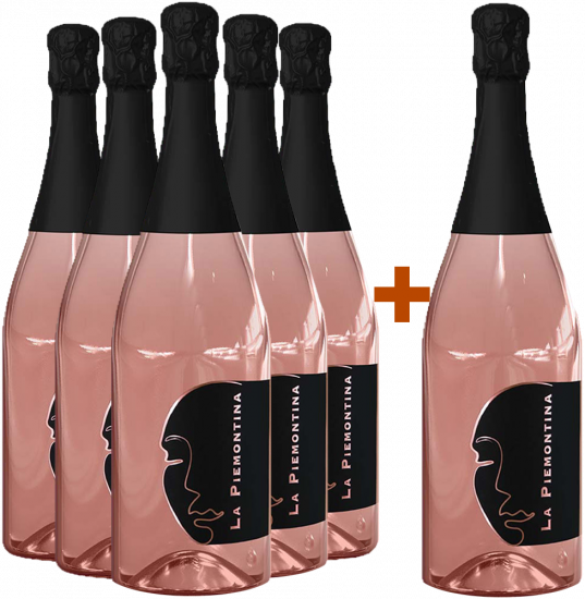 5+1 Paket Spumante Metodo Classico Rosato - La Piemontina