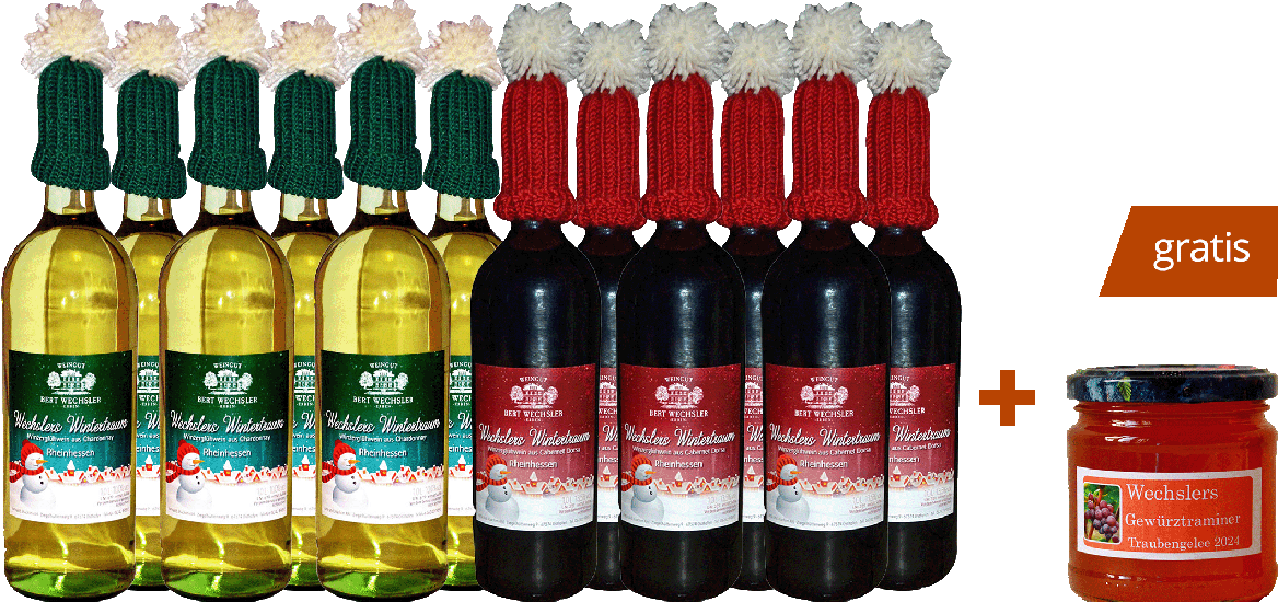 Glühwein-Mix-Paket mit gratis Gewürztraminer Gelée - Weingut Bert Wechsler Erben