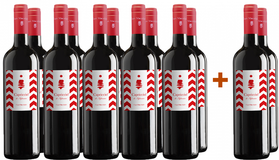 10+2 Paket Capriccio di Aglianico Campania IGP - Capri Moonlight