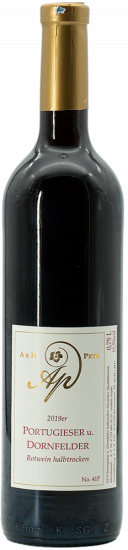 2019 Portugieser & Dornfelder Rotwein halbtrocken - Weingut Peth