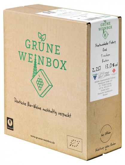 2021 Grüne Weinbox Rosé - Ökowein trocken Bio 2,25 L - Staatsweingut Freiburg