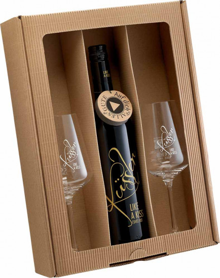 2025 Singender Geburtstagswein mit zwei Küssler-Gläsern weiß trocken - Winzerhof Küssler