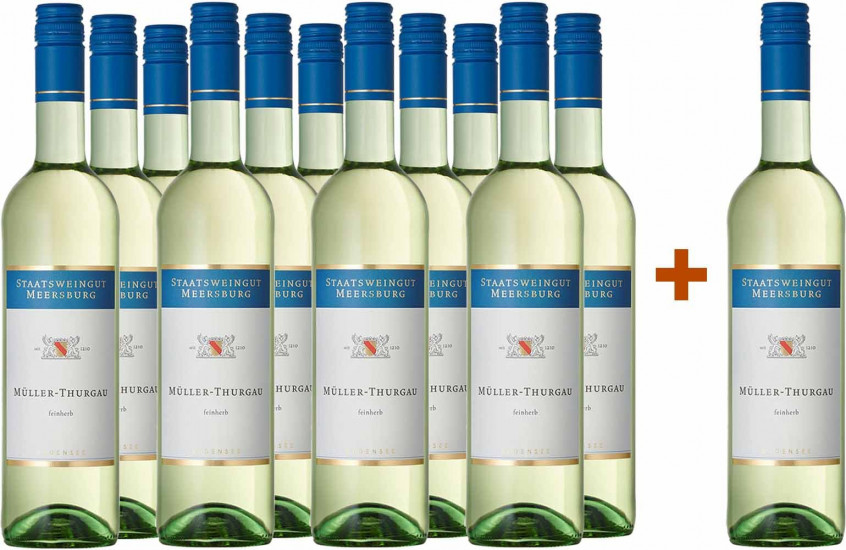11+1 Paket 2021 Müller-Thurgau Gutswein feinherb - Staatsweingut Meersburg