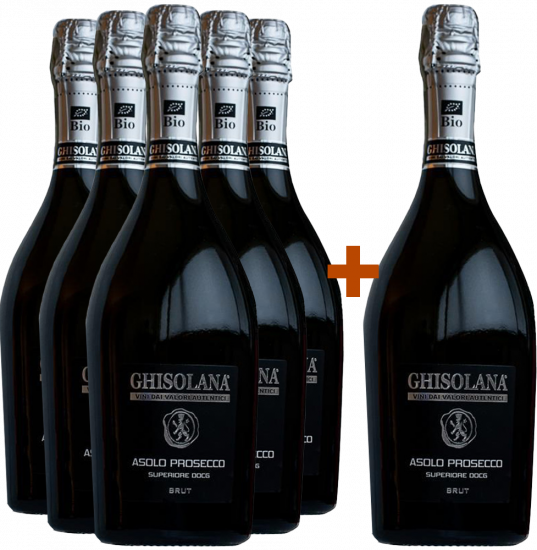 5+1 Paket Asolo Prosecco Superiore DOCG Bio - Ghisolana