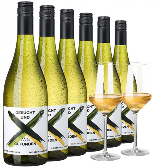 Gesucht & Gefunden - Paket inkl. 2 Gläser - Winzergenossenschaft Königschaffhausen-Kiechlinsbergen