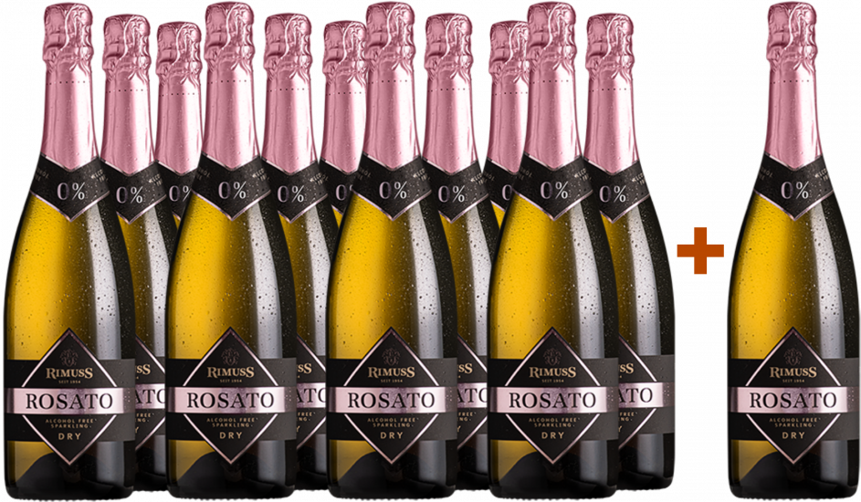 11+1 Rimuss Rosato sparkling Dry ohne Alkohol - Schloss Raggendorf