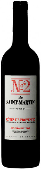 2020 N°2 Rouge Côtes de Provence AOP - Château de Saint-Martin