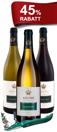 45 % Rabatt Weinvergnügen Krone + Kellnermesser - Weingut Krone