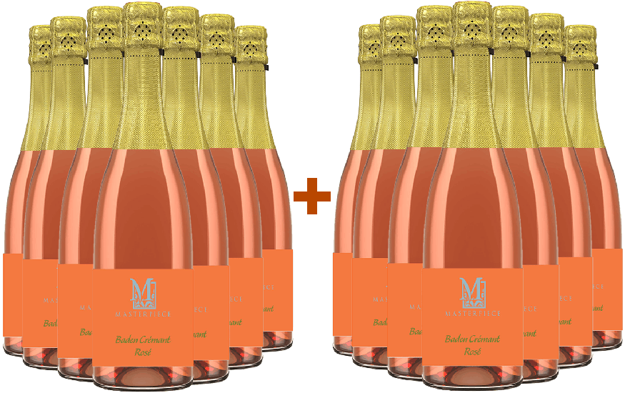 7+7 Paket Masterpiece Baden Rosé brut - Haltinger Winzer eG