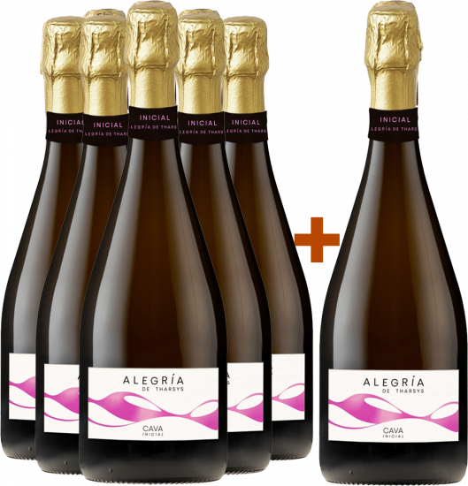 Aktionspaket 5+1 Alegria de Tharsys Cava DO - Pago de Tharsys