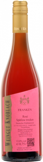 2024 Rosé Spätlese trocken - Weingut Knoblach