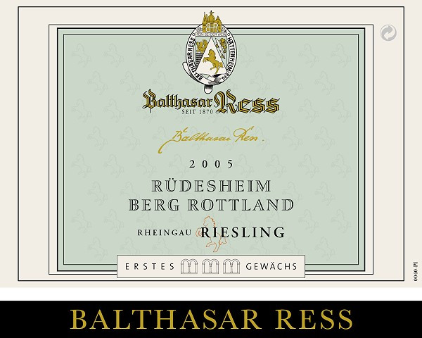 2008 Rüdesheim Berg Rottland Riesling Erstes Gewächs trocken - Weingut Balthasar Ress