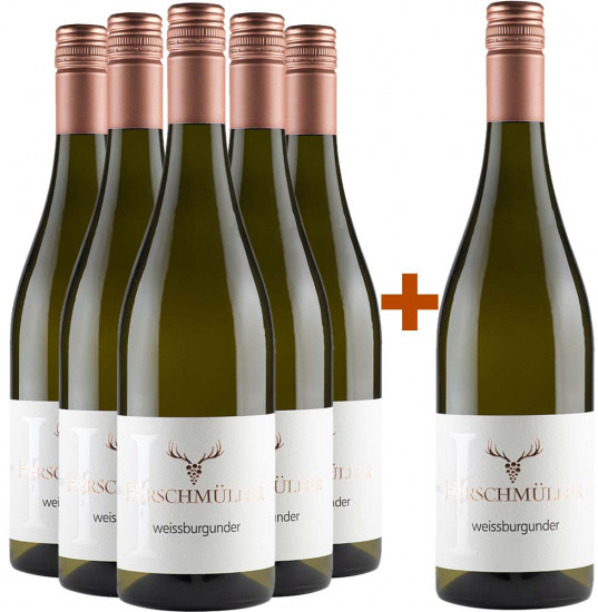 5+1 Paket Weißburgunder trocken - Wein- und Sektgut Hirschmüller