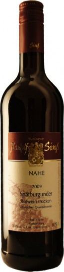 2009 Spätburgunder trocken - Weingut Sinß