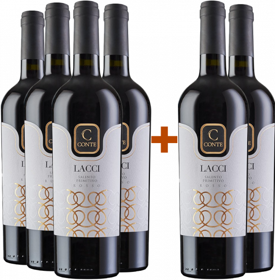 4+2 Paket Lacci Primitivo Salento IGP - Conte Wine and Maker