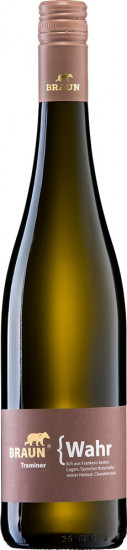 2023 { Wahr Traminer feinherb - Familienweingut Braun