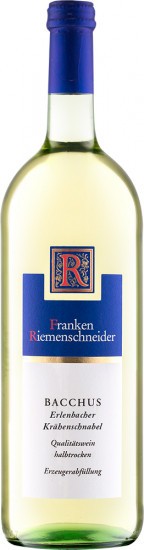 2018 Erlenbacher Krähenschnabel Bacchus (GWF) halbtrocken 1,0 L - Winzergemeinschaft Franken eG