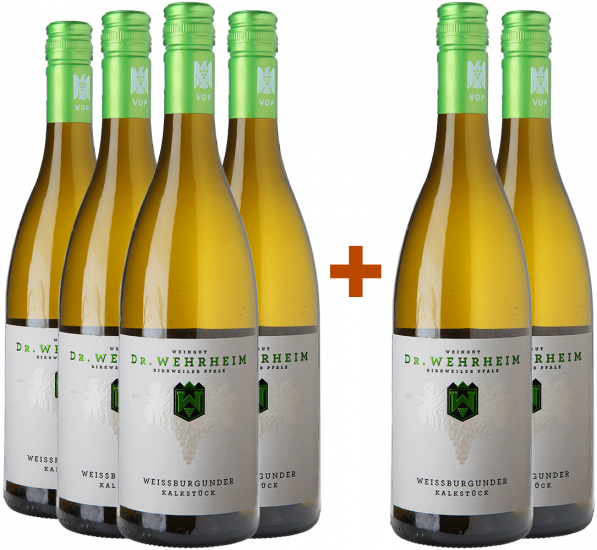 4+2 Paket Kalkstück Weissburgunder VDP.Gutswein trocken BIO - Weingut Dr. Wehrheim