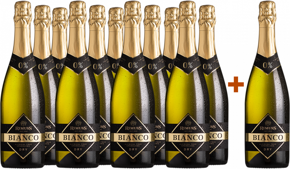 11+1 Rimuss Bianco Sparkling Dry ohne Alkohol - Schloss Raggendorf