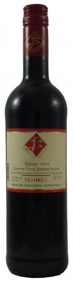 2019 Kitzinger Hofrat Cabernet Dorsa Spätlese Bordeaux Flasche trocken - Weingut Andreas Braun