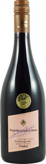 2022 Kitzinger Hofrat Frühburgunder Spätlese, Barrique trocken - Weingut Andreas Braun