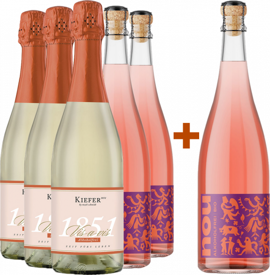 5+1 Paket Vis-à-vis & NOU alkoholfrei - Weingut Friedrich Kiefer
