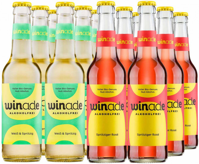 Winade weiß & rosé Paket trocken 0,33L (12 Flaschen) - Winade Getränke