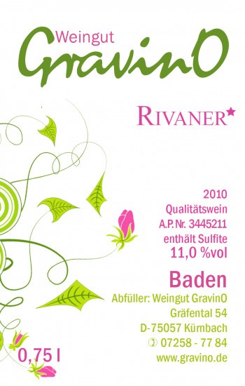 2013 Rivaner QbA - Weingut GravinO