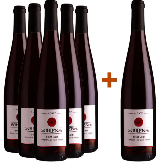 5+1 Paket Symphonie de fruits rouges Pinot Noir - Domaine SOHLER et Fils