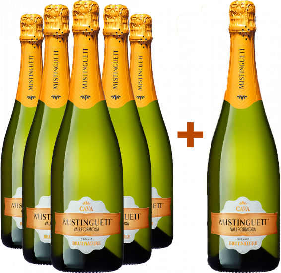 5+1 Aktionspaket Mistinguett Brut Nature Cava DO Bio - Vallformosa
