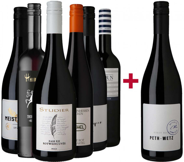Rotwein-Paket + Gratisflasche Pinot Noir