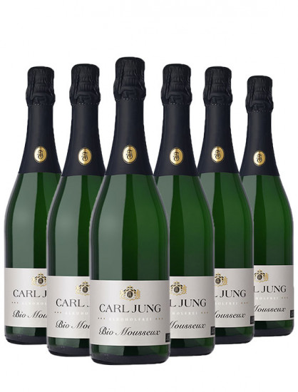 Mousseux SEKT schäumendes Getränk aus entalkoholisiertem BIO-Wein (6 Flaschen) - Carl Jung