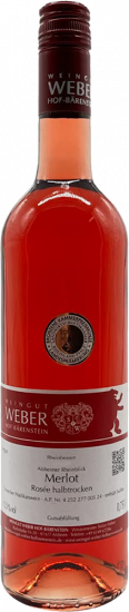 2023 Alsheimer Rheinblick Merlot Rosee halbtrocken - Weingut Weber Hof-Bärenstein