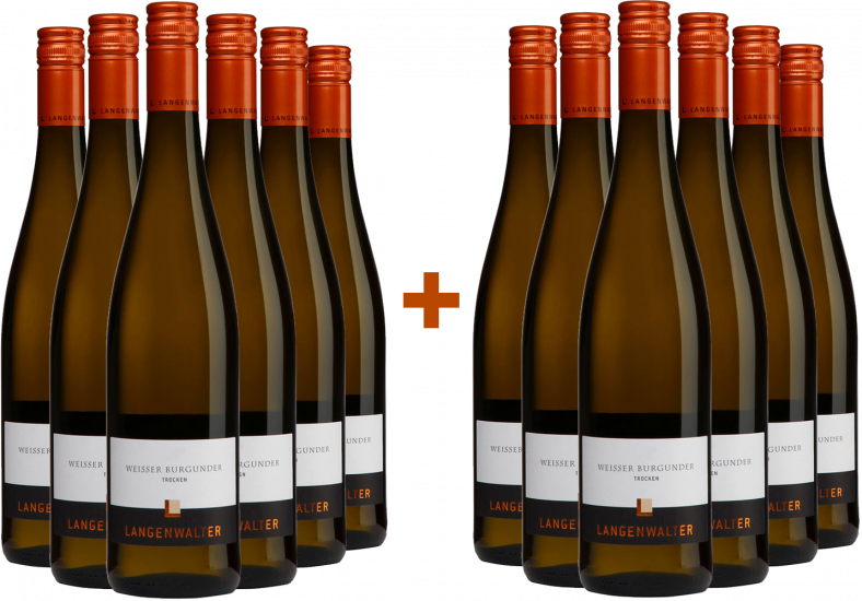 6+6 Paket Weisser Burgunder vom Löss trocken - Weingut Langenwalter