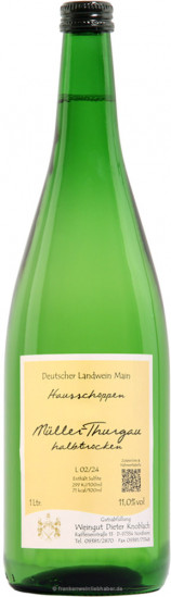 2025 Müller-Thurgau Hausschoppen halbtrocken 1,0 L - Weingut Knoblach