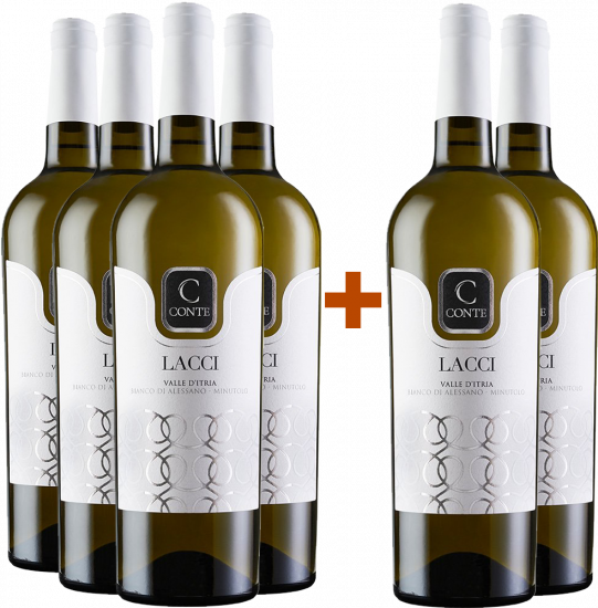 4+2 Paket Lacci Bianco D'Alessano Minutolo Valle d'Itria IGP - Conte Wine and Maker