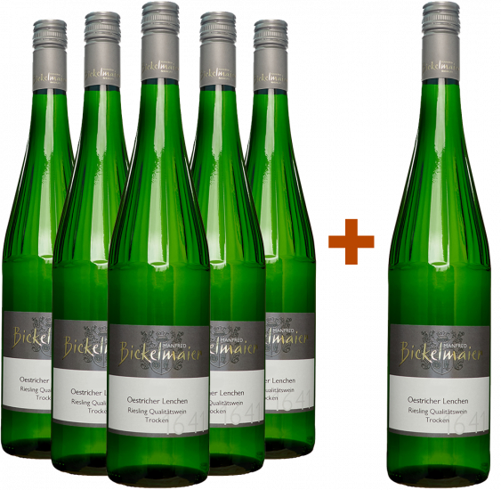5+1 Paket Oestricher Riesling Ortswein trocken - Weingut Bickelmaier