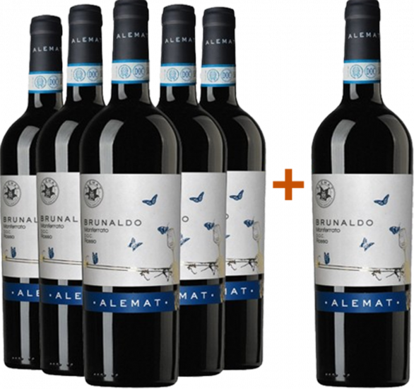 5+1 Paket Brunaldo Monferrato Rosso DOC - Alemat