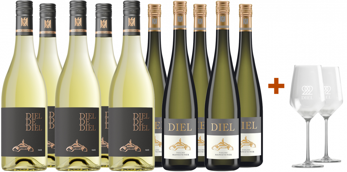 Großes Feiertags-Paket mit gratis Gläsern - Schlossgut Diel