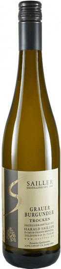 2023 GRAUER BURGUNDER trocken - Weingut-Destillerie Harald Sailler