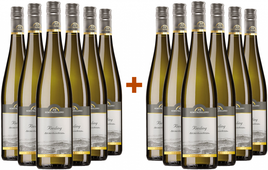 6+6 Paket StubenSandStein Riesling feinherb - Remstalkellerei