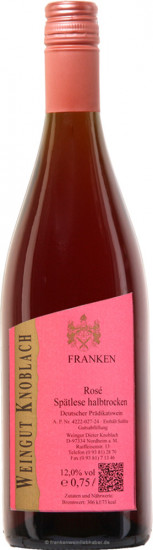 2023 Rosé Spätlese halbtrocken - Weingut Knoblach