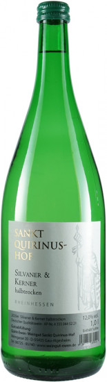 2022 Silvaner und Kerner halbtrocken 1,0 L - Weingut Sankt Quirinus-Hof