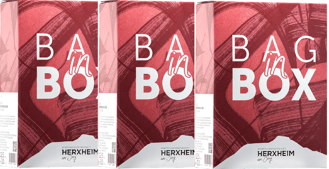 4er Paket Rotweincuvée Bag-in-Box - Winzergenossenschaft Herxheim am Berg